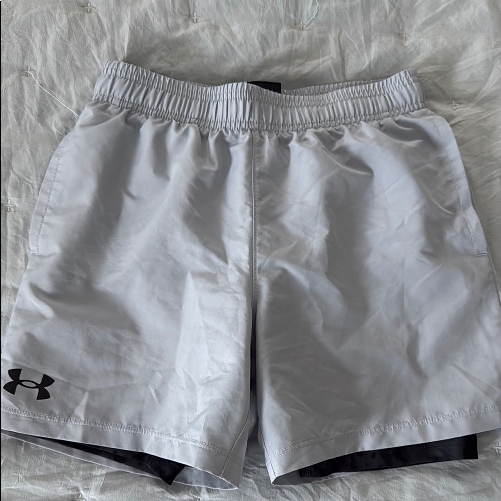 Under Armour Gray Performance Shorts with Elastic Waistband